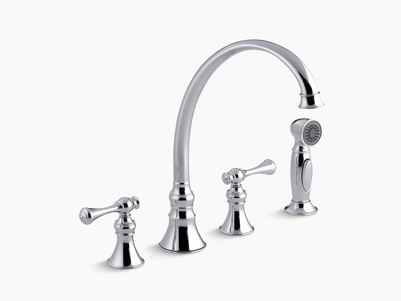 Revival Kitchen Sink Faucet With Traditional Handles K 16109 4A